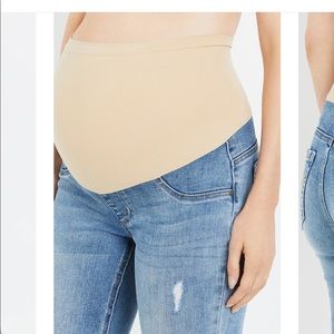 Over the Bump Distressed Maternity Skinny Jeans